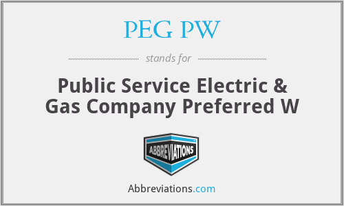 PEG PW - Public Service Electric & Gas Company Preferred W
